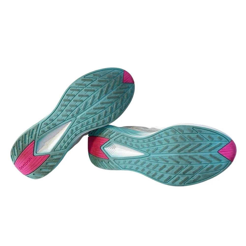 Reebok Verse Shoes Women's Sz 10 Running Sneakers Moon Gray Turquoise Pink‎